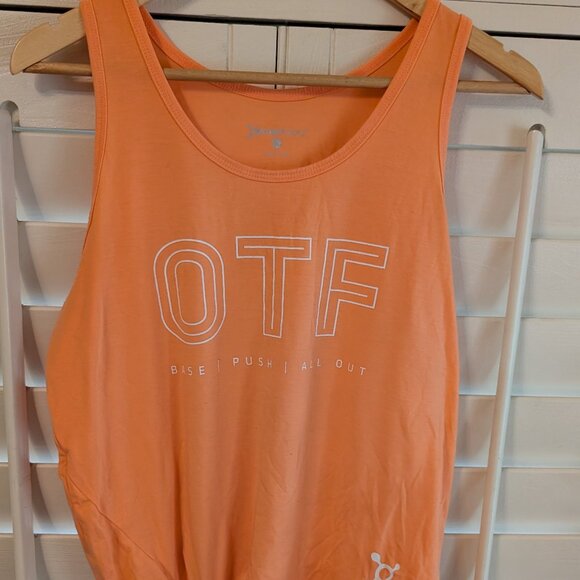 OTF Orangetheory Fitness Orange Muscle Tank Tie Bottom Size Medium - Picture 1 of 10